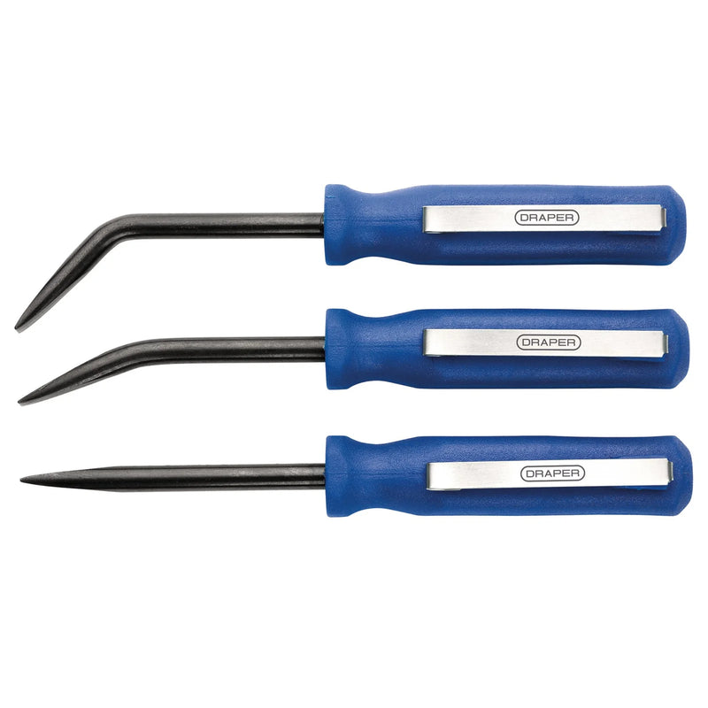 Draper Mini Pry Bar Set 125mm Blue 3 Piece