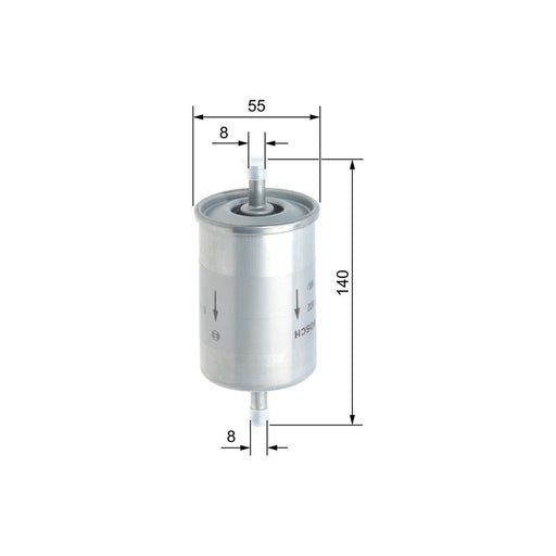 Genuine Bosch Car Fuel Filter F5002 Fits Vw Polo - 1.0 - 95-01 0450905002 Bosch  - Town Parts