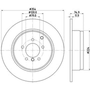 Mintex 2 x Rear Brake Discs MDC1888