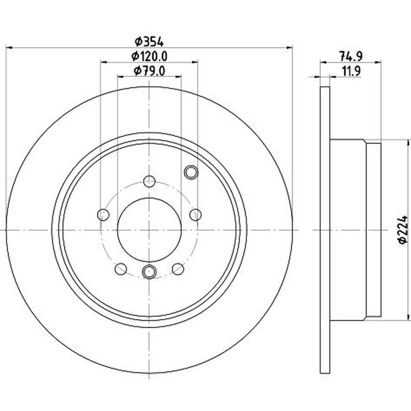 Mintex 2 x Rear Brake Discs MDC1888