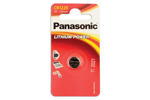 Panasonic Coin Cell Battery CR1220 3V 1pc x 12 - CPL