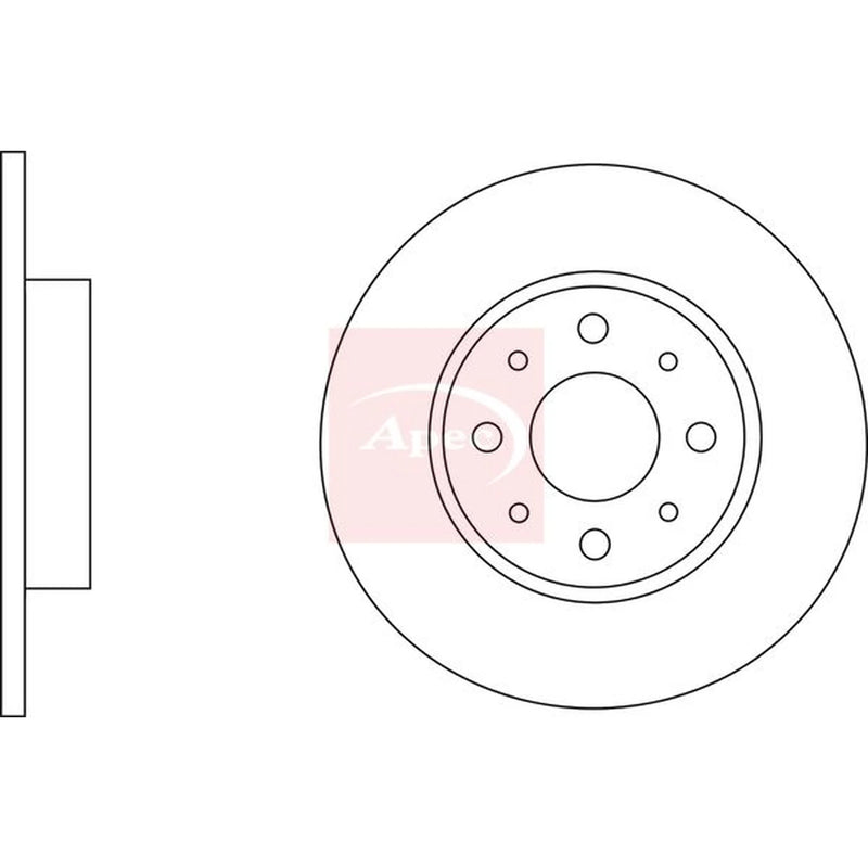 Apec 2 x Solid Rear Brake Discs DSK2695