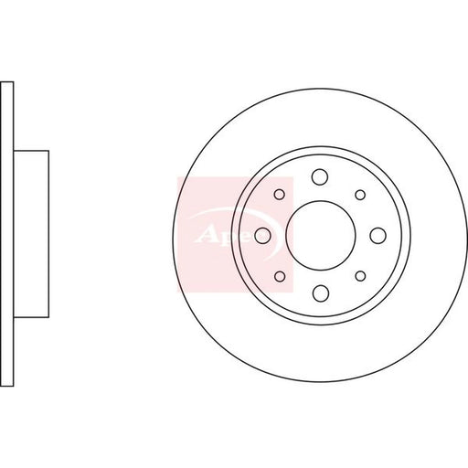 Apec 2 x Solid Rear Brake Discs DSK2695