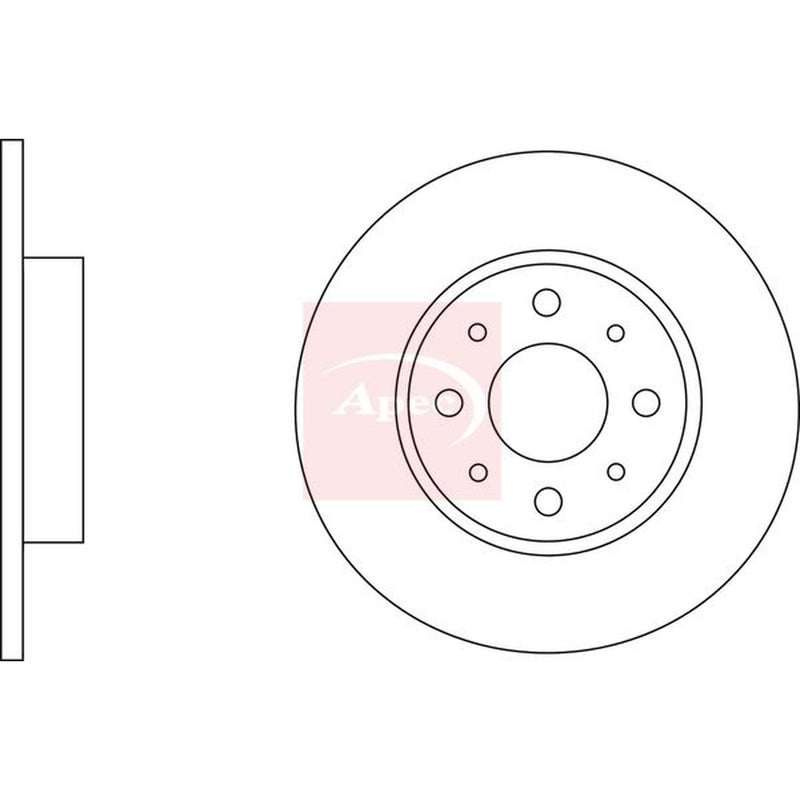Apec 2 x Solid Rear Brake Discs DSK2695