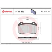 Brembo 4 x Front Brake Pad Set P36020