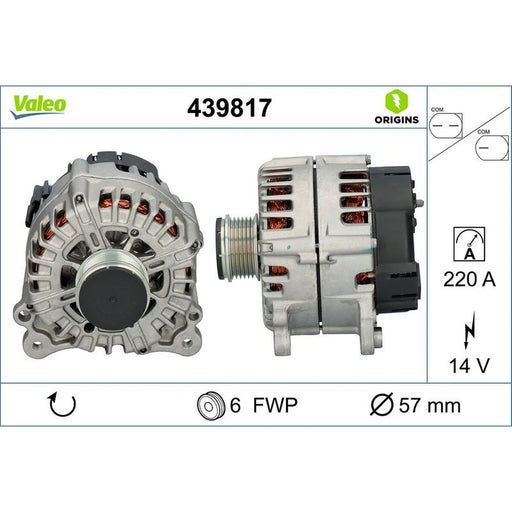 Valeo Car Alternator 12V 439817