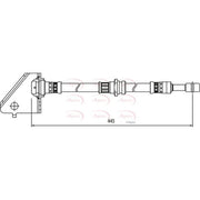Apec Brake Hydraulic Hose Line Front Left HOS4021
