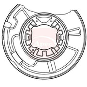 Apec Brake Disc Splash Guard Rear Left ASG1016
