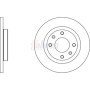 Fahren 2 x Solid Rear Brake Discs FBD7337