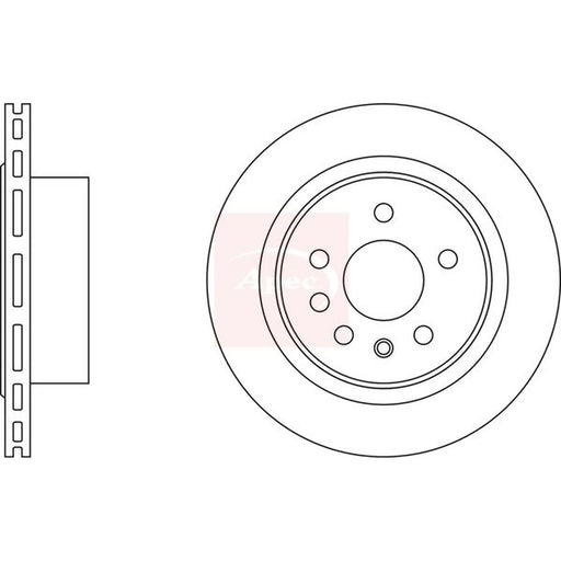 Apec 2 x Vented Rear Brake Discs DSK2563