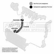 First Line Intercooler Turbo Charge Air Hose Front FTH1015