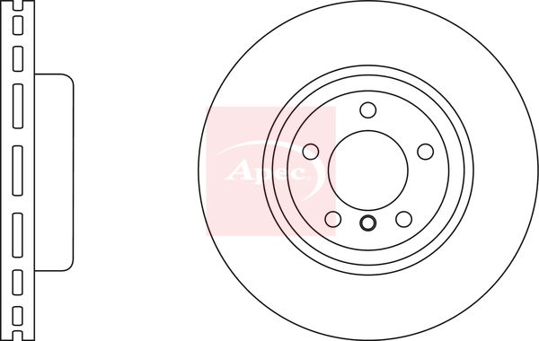 Apec 2 x Brake Disc Set Vented