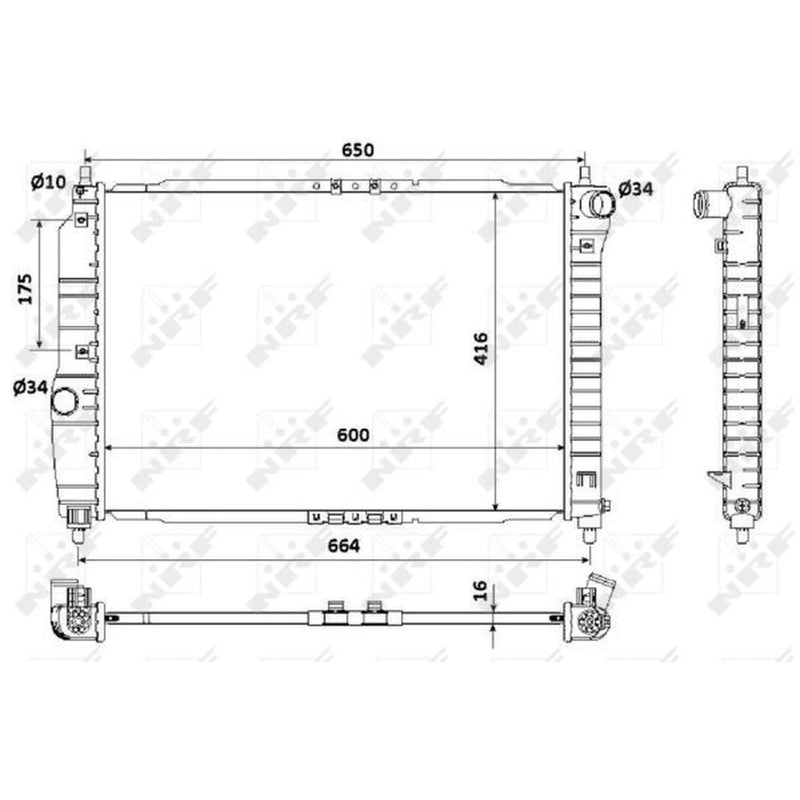 NRF Engine Radiator 53902
