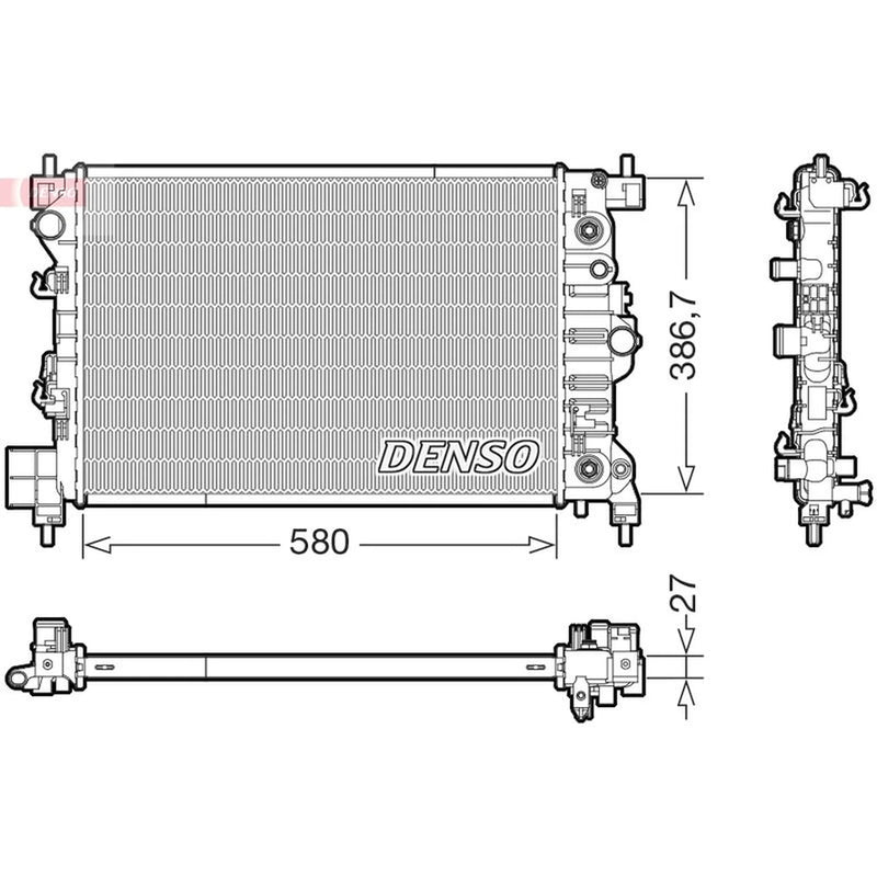Denso Engine Radiator DRM20131