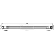 Borg & Beck Brake Hydraulic Hose Line Rear Left BBH7671