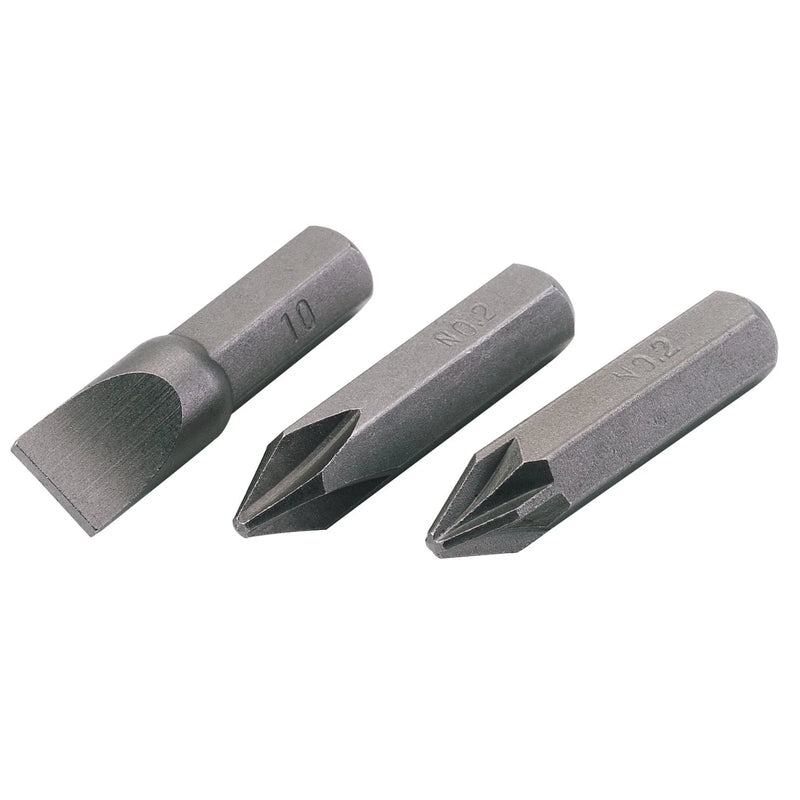 Draper Plain Slot Impact Screwdriver Bit, 8-12mm Hex Shank