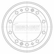 Borg & Beck Brake Drum Assembly Rear BBR32572