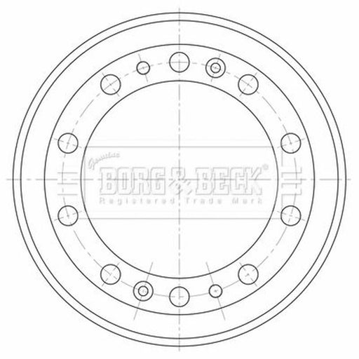 Borg & Beck Brake Drum Assembly Rear BBR32572