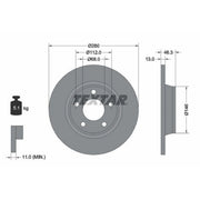 Textar 2 x Solid Front Brake Discs 92071605