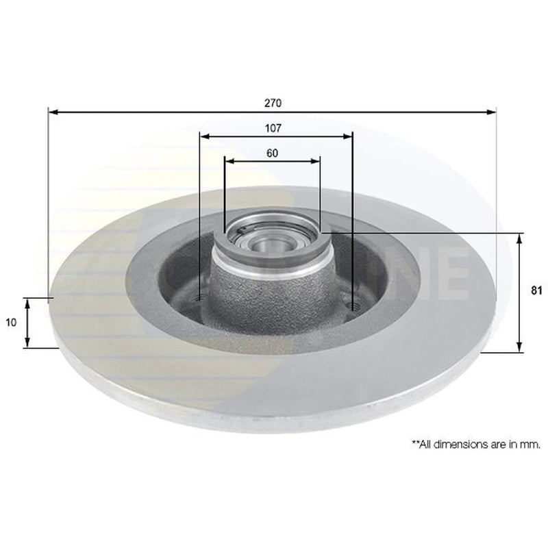 Comline 2 x Solid Rear Brake Discs ADC3019