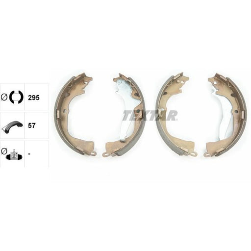 Textar 4 x Brake Shoe Set Axle Kit 91078700