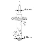 KYB Shock Absorber Damper Strut Front Right 3338069