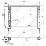 NRF Engine Radiator 58016