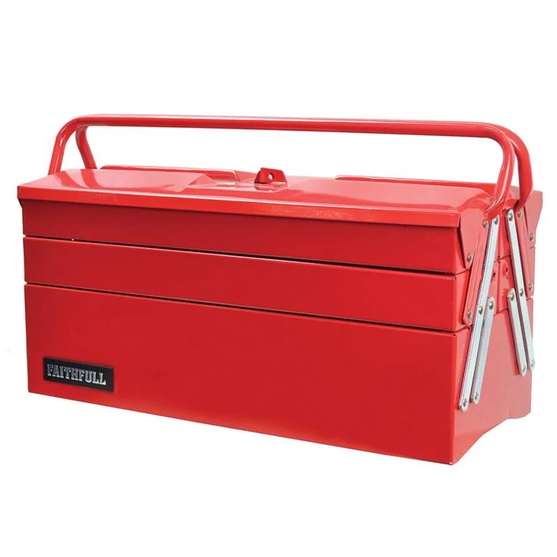 Faithfull Metal Cantilever Toolbox - 5 Tray 40cm (16in) - FAITBC517