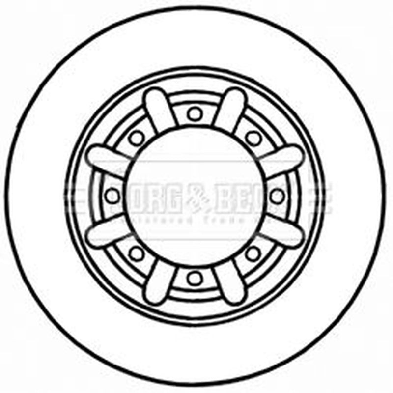 Borg & Beck 2 x Vented Rear Brake Discs BBD5233