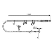 Bosch Handbrake Cable Left Rear 1 987 482 466