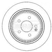 Borg & Beck 2 x Solid Rear Brake Discs BBD4489