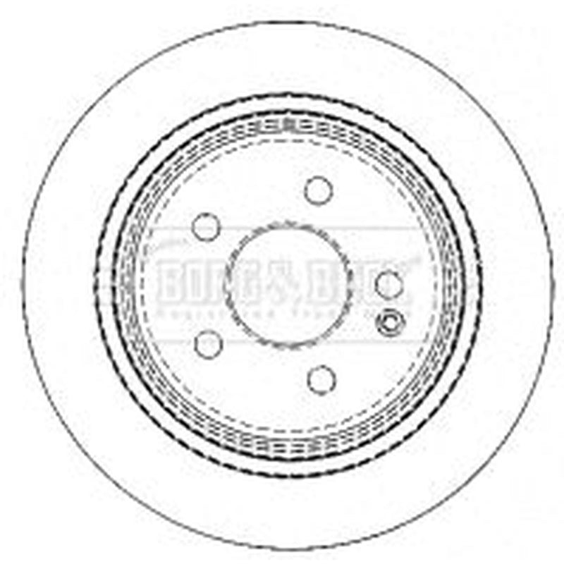 Borg & Beck 2 x Solid Rear Brake Discs BBD4489