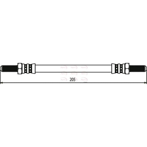 Apec Brake Hydraulic Hose Line Rear HOS3452