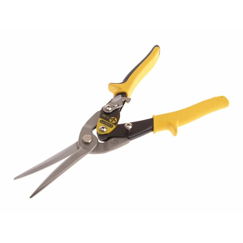 STANLEY® Hand Tools Yellow Long Aviation Snips Straight Cut 300mm (12in)