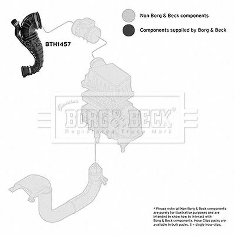 Borg & Beck Air Filter Intake Hose NBR (nitrile butadi BTH1457