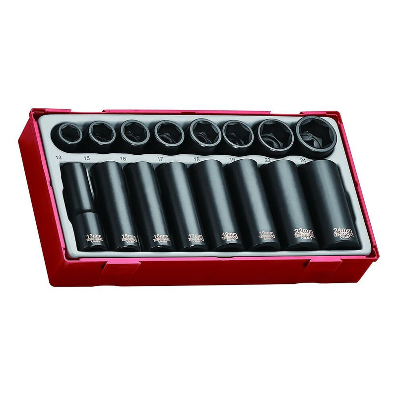 Teng Tools Impact Socket Set 1/2" Drive 16 Pieces TT9116N