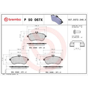Brembo 4 x Front Brake Pad Set P50067X