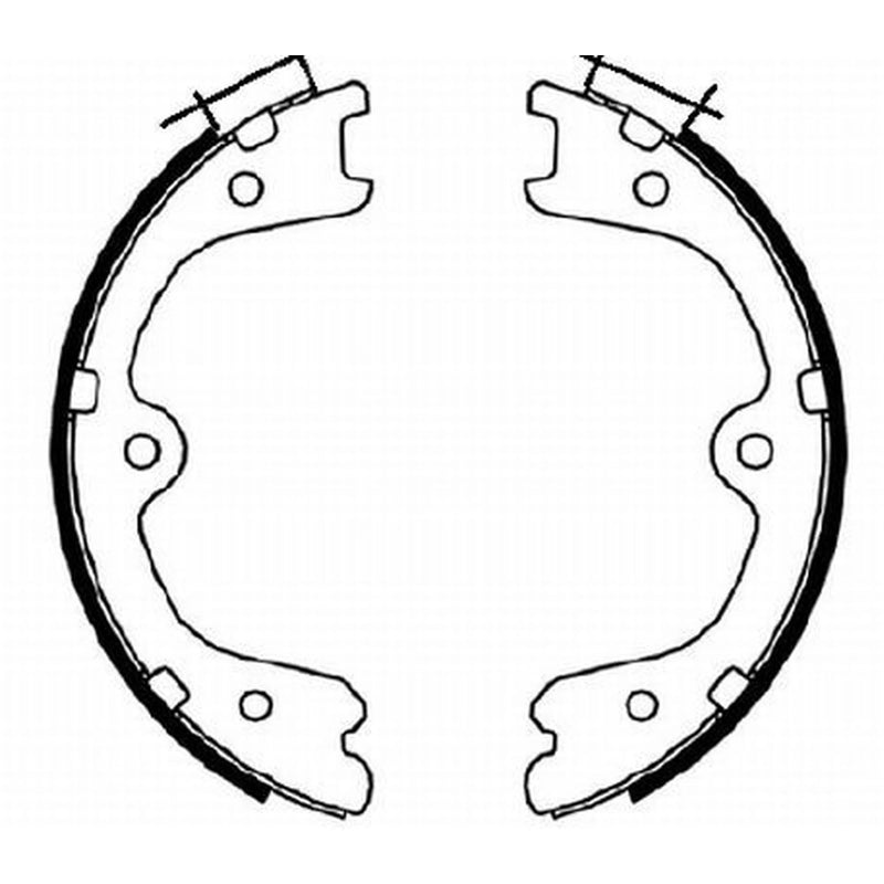 Textar Parking Brake Shoe Set 91073100
