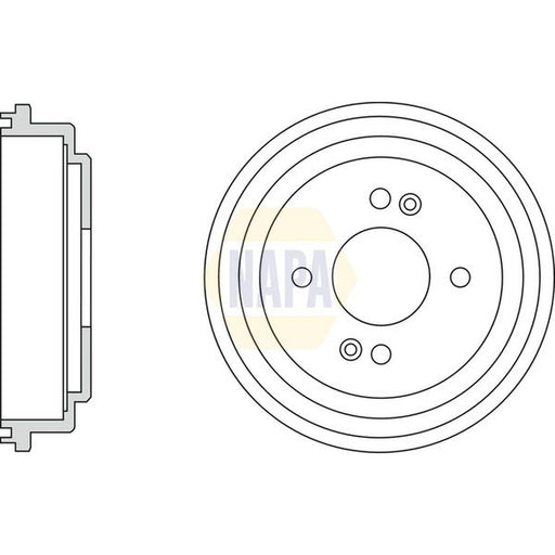 NAPA Brake Drum Assembly Rear NDR1056