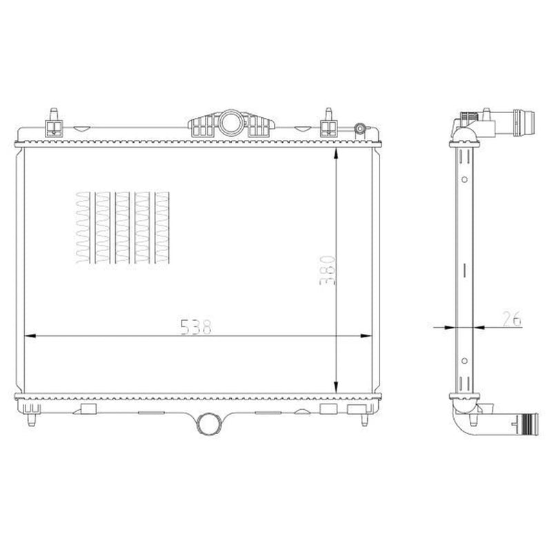 NRF Engine Radiator 550027
