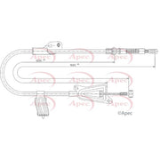 Apec Handbrake Cable Left Rear CAB1305