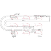 Apec Handbrake Cable Left Rear CAB1305