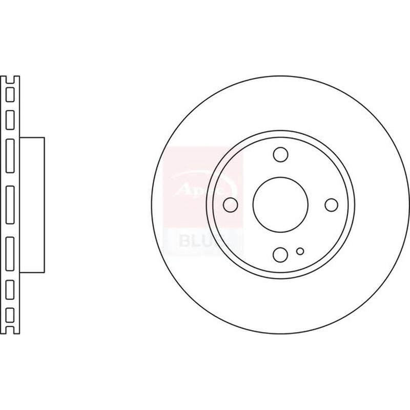 Apec 2 x Vented Front Brake Discs SDK6938