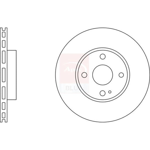 Apec 2 x Vented Front Brake Discs SDK6938