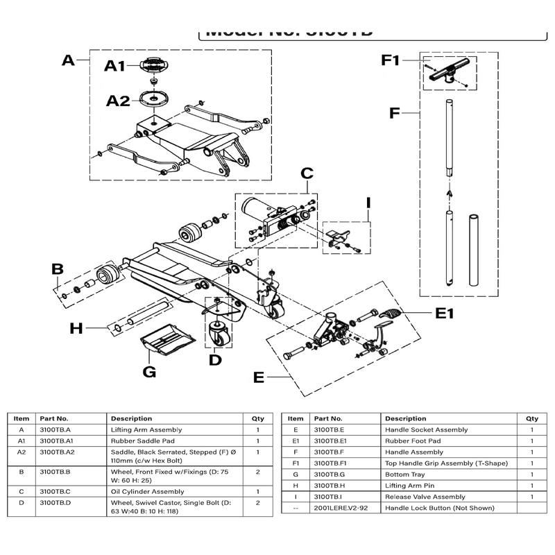 Sealey Front Wheel Assembly