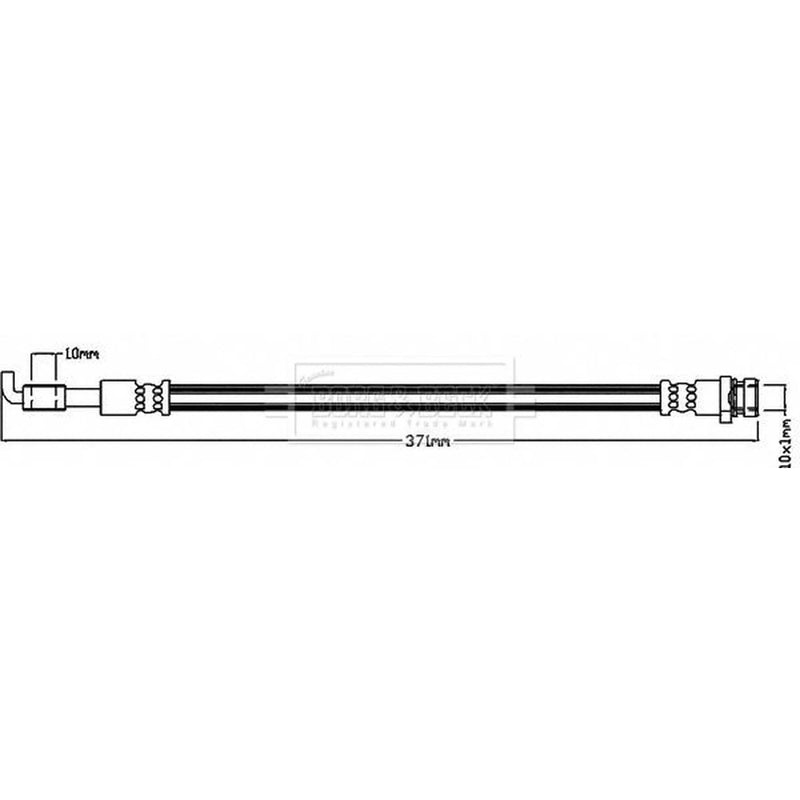 Borg & Beck Brake Hydraulic Hose Line Rear Left BBH8583