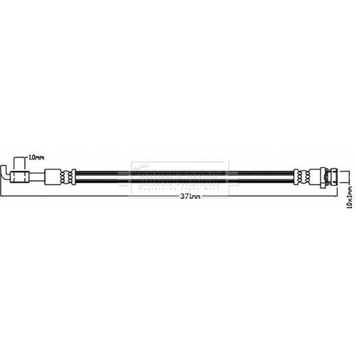 Borg & Beck Brake Hydraulic Hose Line Rear Left BBH8583