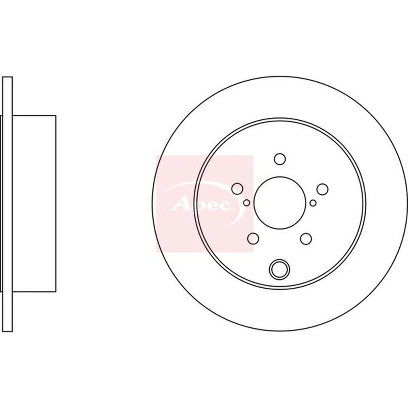 Apec 2 x Solid Rear Brake Discs DSK3040