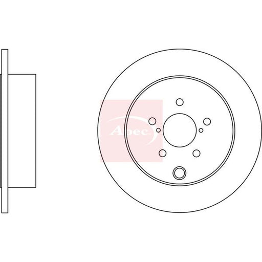 Apec 2 x Solid Rear Brake Discs DSK3040