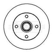 Borg & Beck 2 x Solid Rear Brake Discs BBD5895S